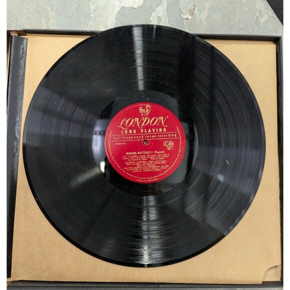 PUCCINI-MADAMA BUTTERFLY-LONDON ffrr LLPA-8 3-LP VINYL BOX-33 1/3 LONG-ENGLAND - Picture 4 of 9